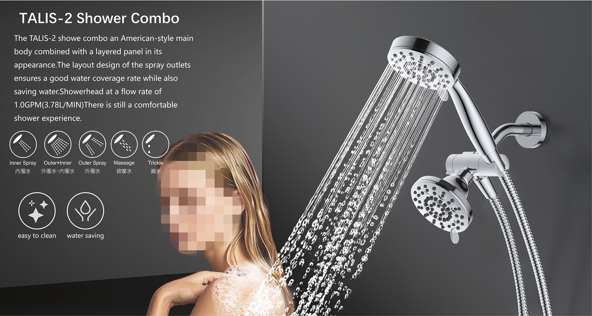 Talis Series 5-Setting Handheld Shower
