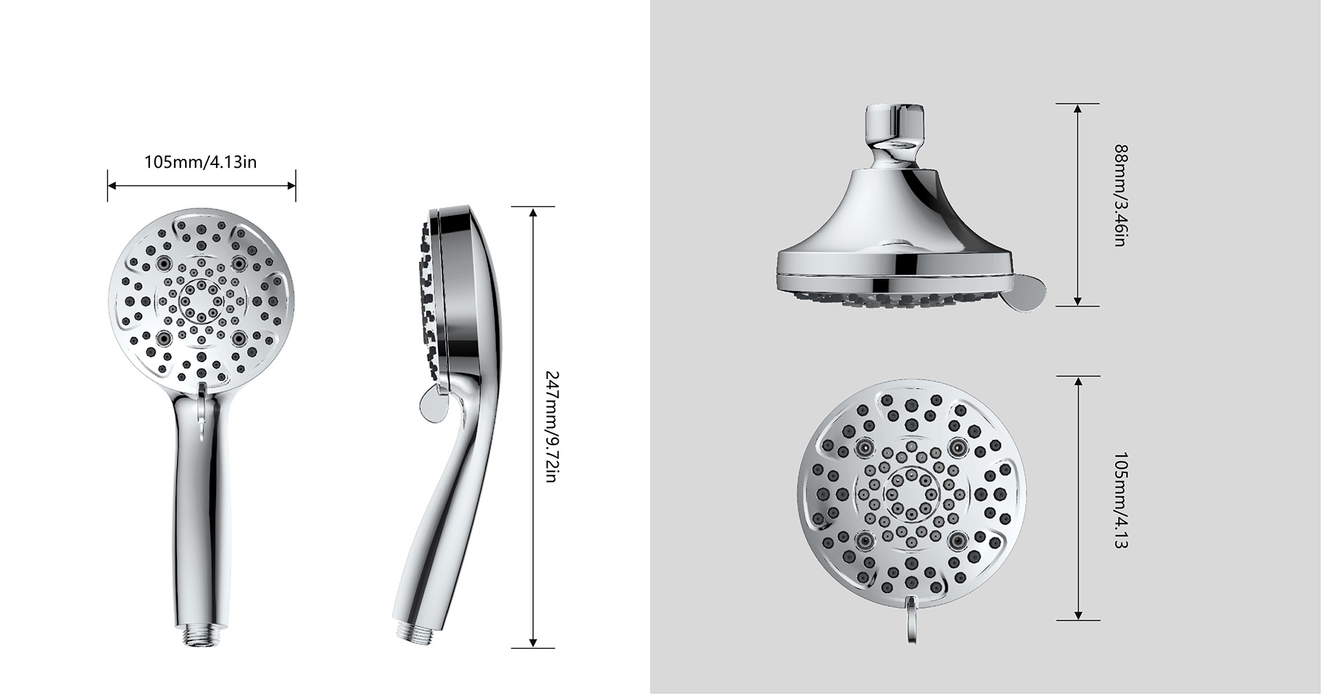Talis Series 6-Setting Shower Combor