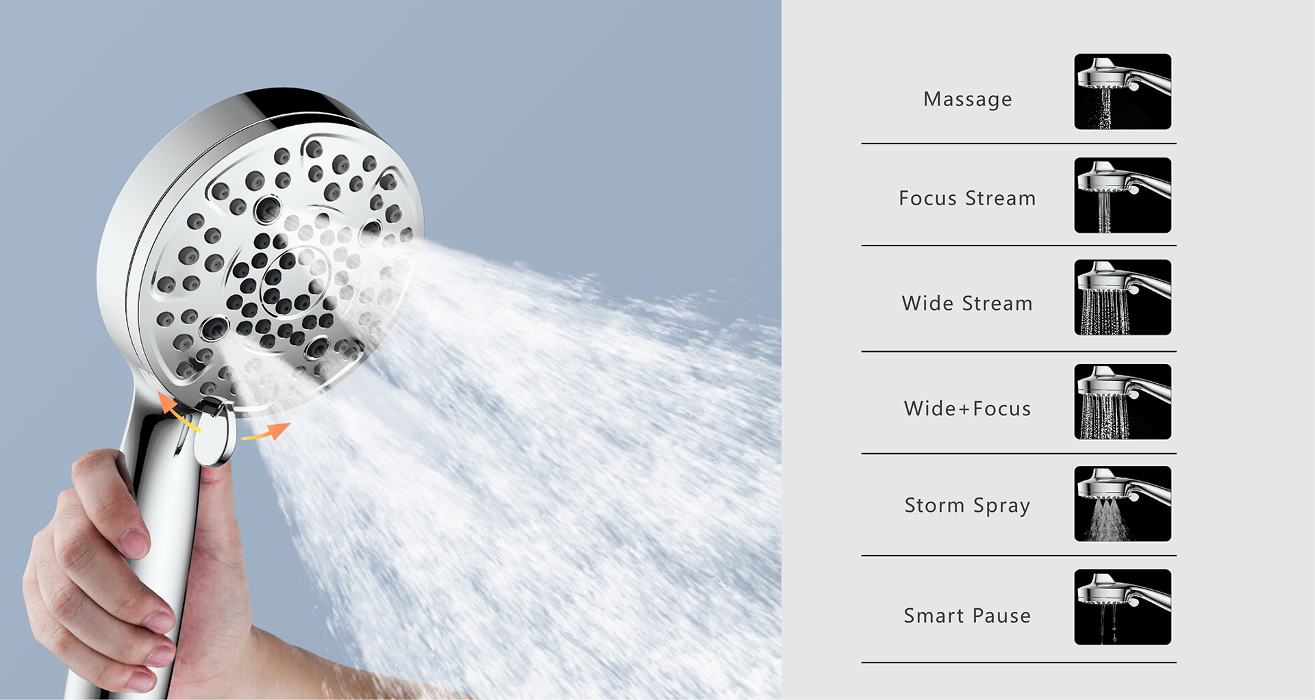Talis-X Series 6-Setting Handheld Shower