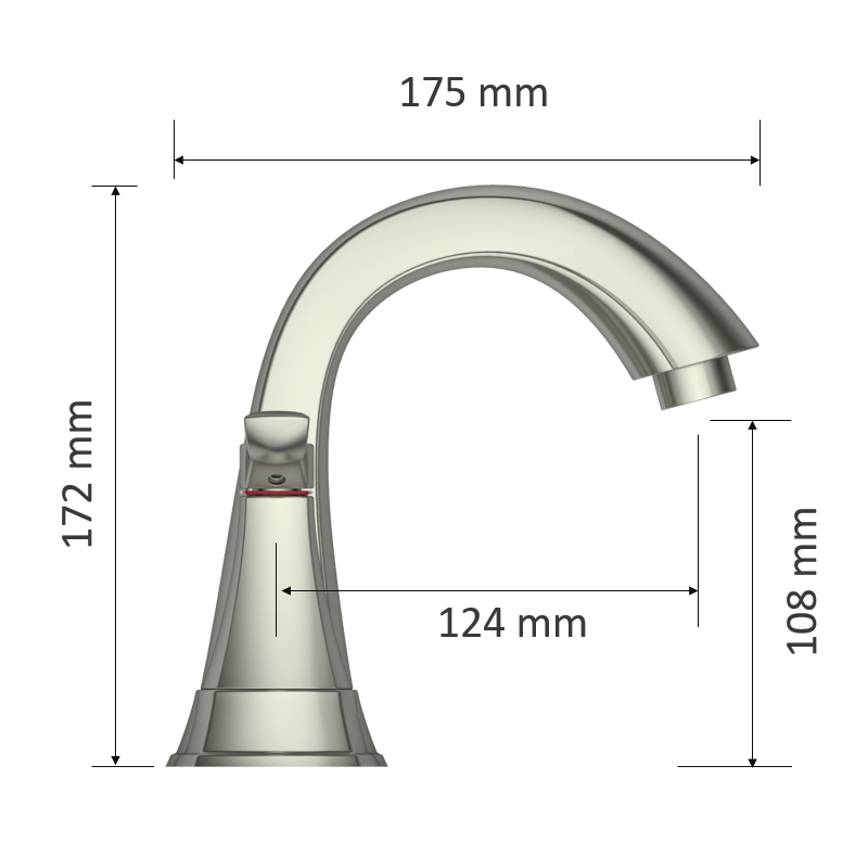 Watersense deimhnithe Two Handle Centerset Bathroom Faucet<br />